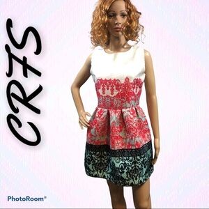 CRFS sleeveless printed A-line dress